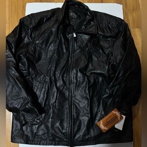 Vintage Leather black‎ mens leather jacket sz 2XLT